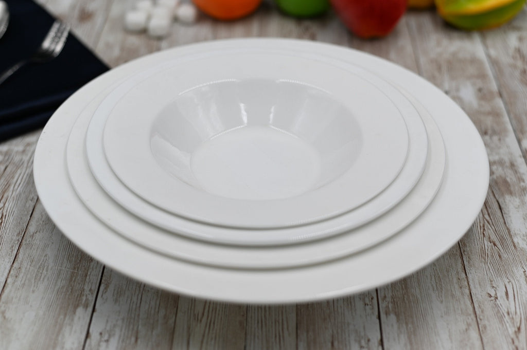 Professional Rolled Rim White Deep Plate 12" inch |32 Oz-2