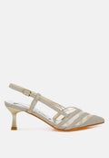 Daldra Kitten Heel Slingback Sandals-0