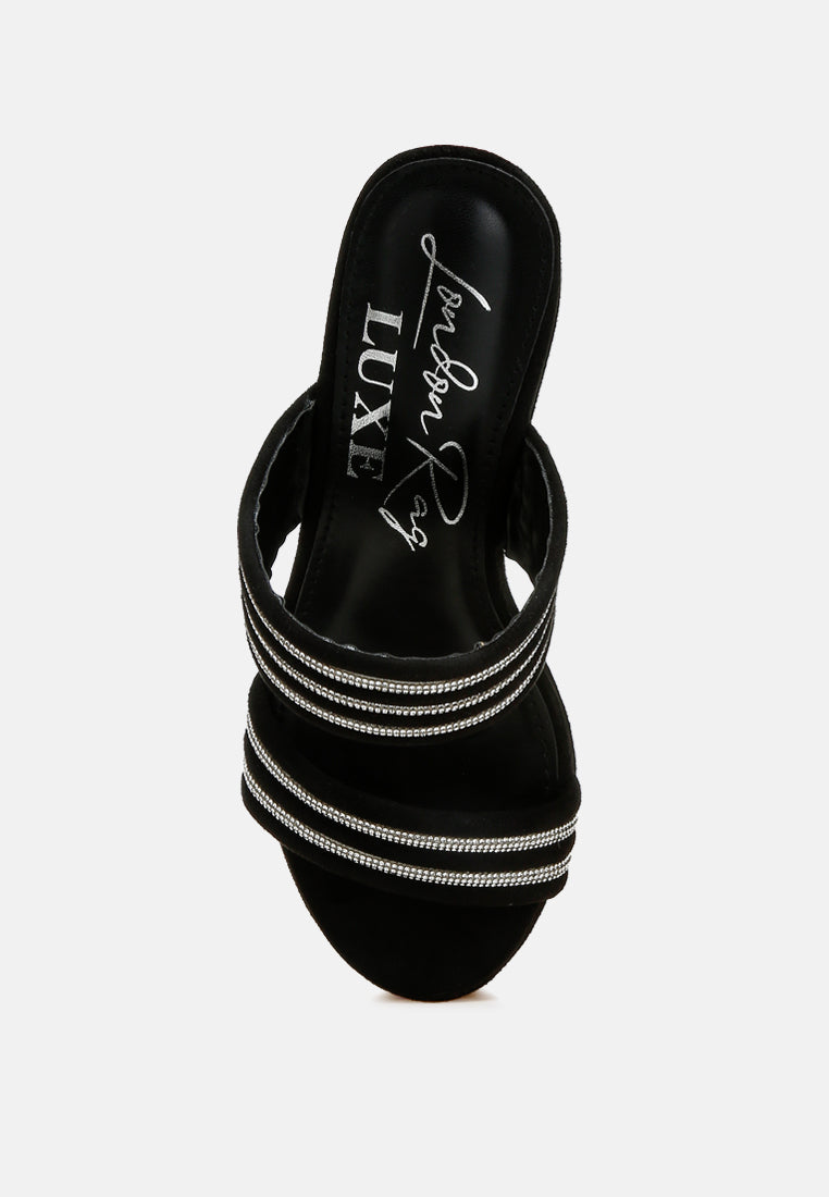 Danker Rhinestones Embellished Wedge Sandals-3