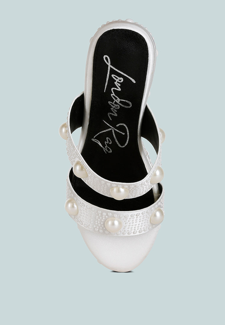 Django Pearl Embellished Wedge Sandals-3