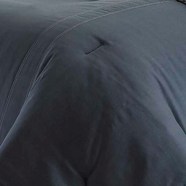 King size 100% Cotton Reverse Plaid Gray/White Comforter Set-1
