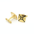 Goldtone Enamel Cuff Links With Jewelry Box-0