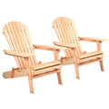 NNEDSZ Set of 2 Patio Furniture Outdoor Chairs Beach Chair Wooden Adirondack Garden Lounge