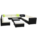 NNEDSZ 13PC Outdoor Furniture Sofa Set Wicker Garden Patio Lounge-0