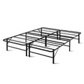 NNEDSZ Foldable Queen Metal Bed Frame - Black