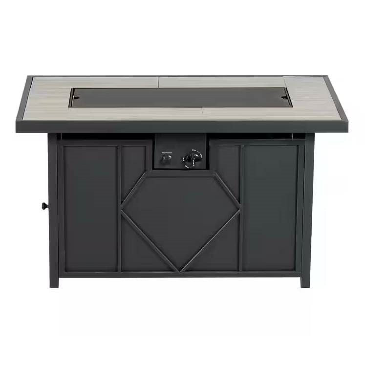 42-inch Outdoor Propane Gas Fire Pit Patio Table with Blue Fire Glass-1