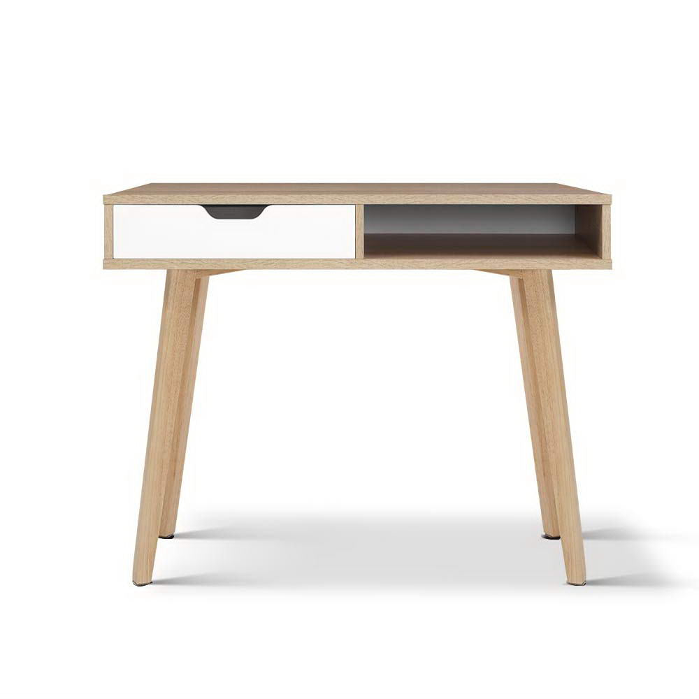 NNEDSZ 2 Drawer Wood Computer Desk