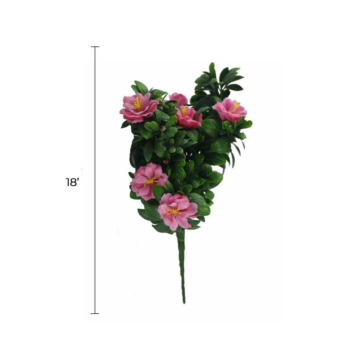 Pink Rose Bunch Artificial Hanging Plant 18in – UV Resistant-1