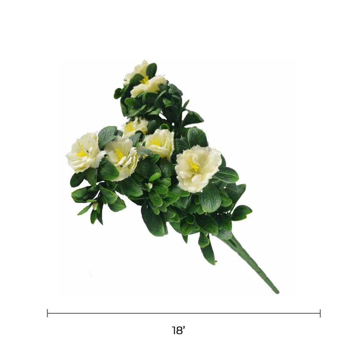 White Rose Bunch Artificial Hanging Plant 18in – UV Resistant-1