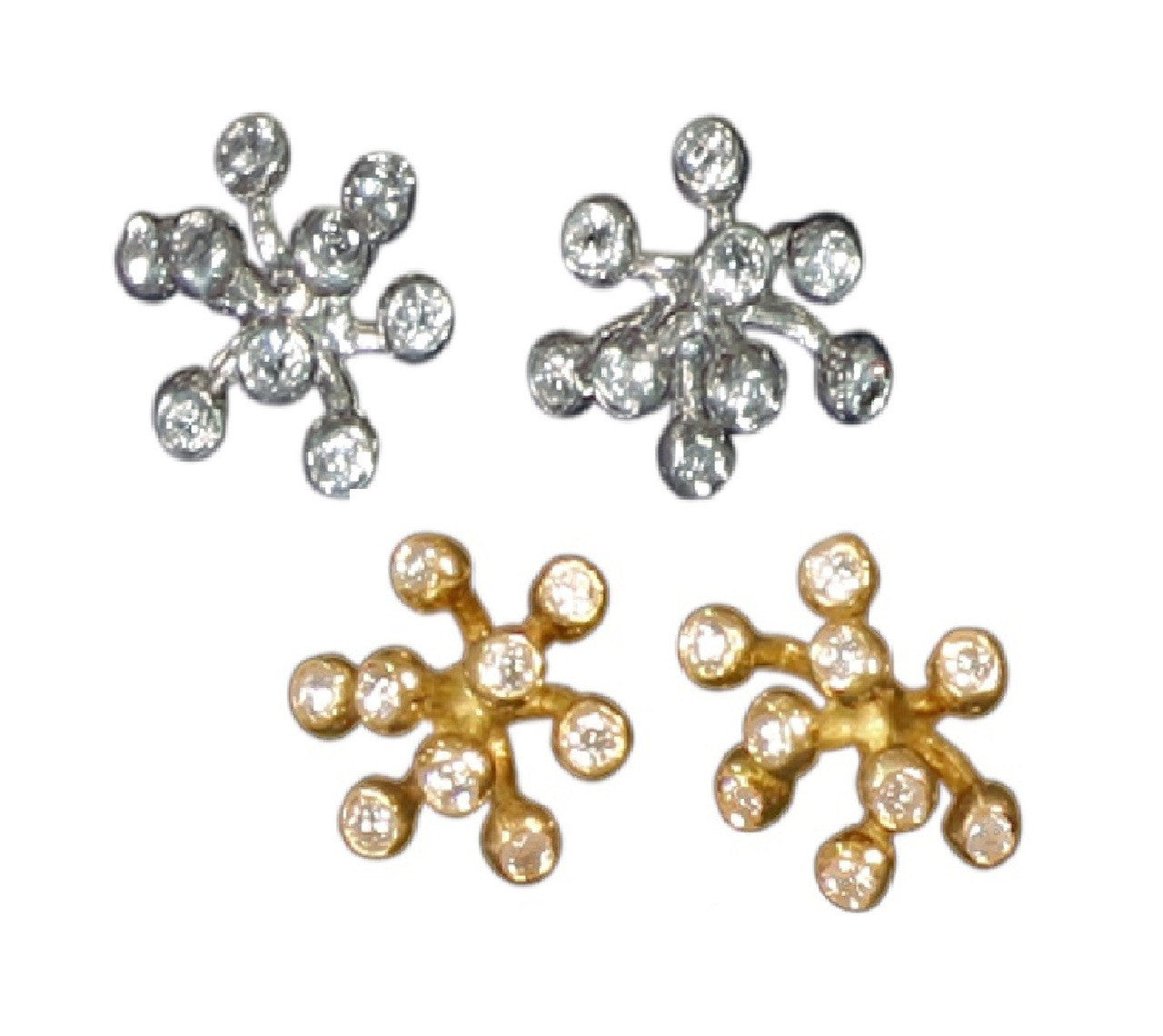 Fireworks-9 Earrings-18K Gold with Diamonds: Celebrate Life Inspirational Jewelry-5