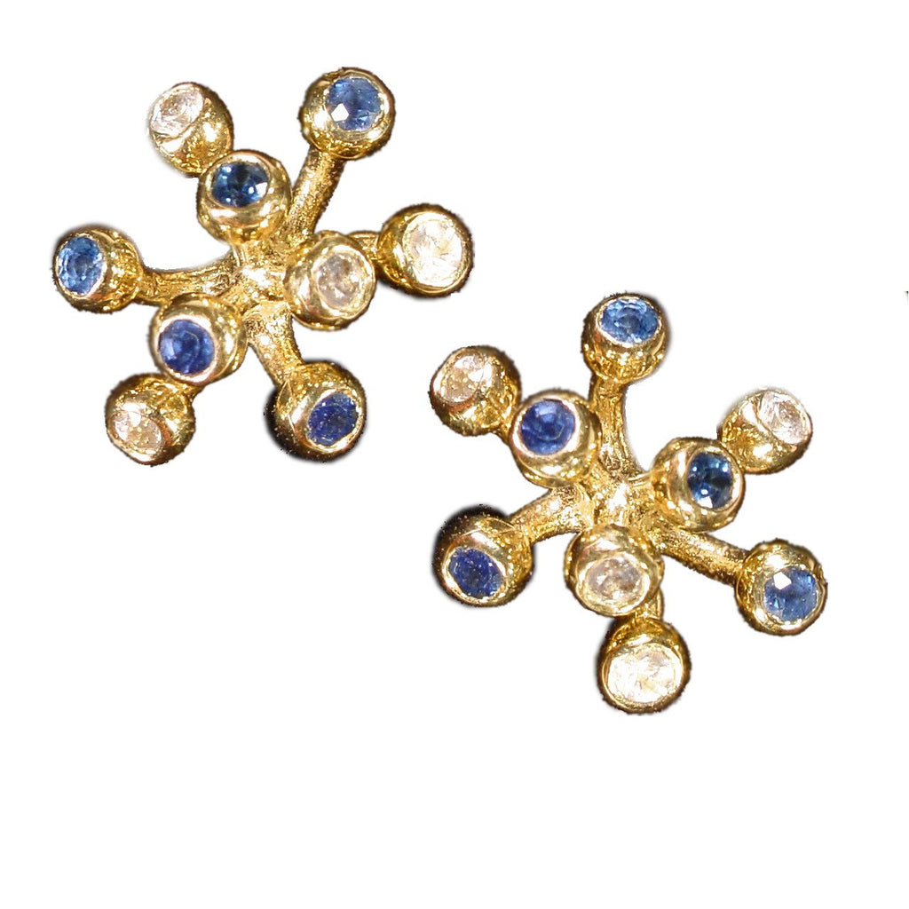 Fireworks-9 Earrings-18K Gold with Diamonds: Celebrate Life Inspirational Jewelry-6