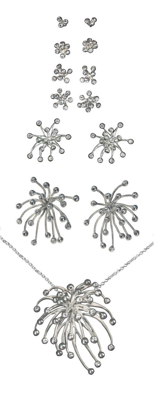 Fireworks-9 Earrings-18K Gold with Diamonds: Celebrate Life Inspirational Jewelry-8