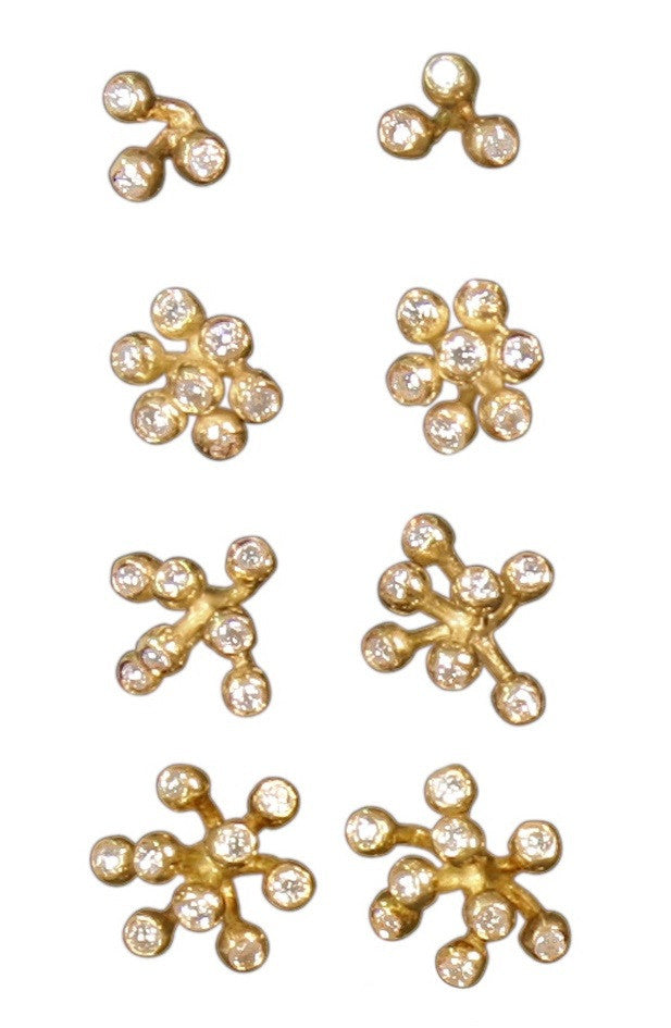 Fireworks-9 Earrings-18K Gold with Diamonds: Celebrate Life Inspirational Jewelry-7