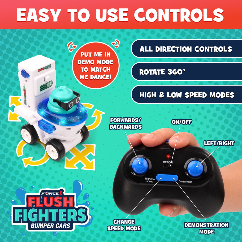 Force1 Flush Fighters Bumper Cars 2pk-3