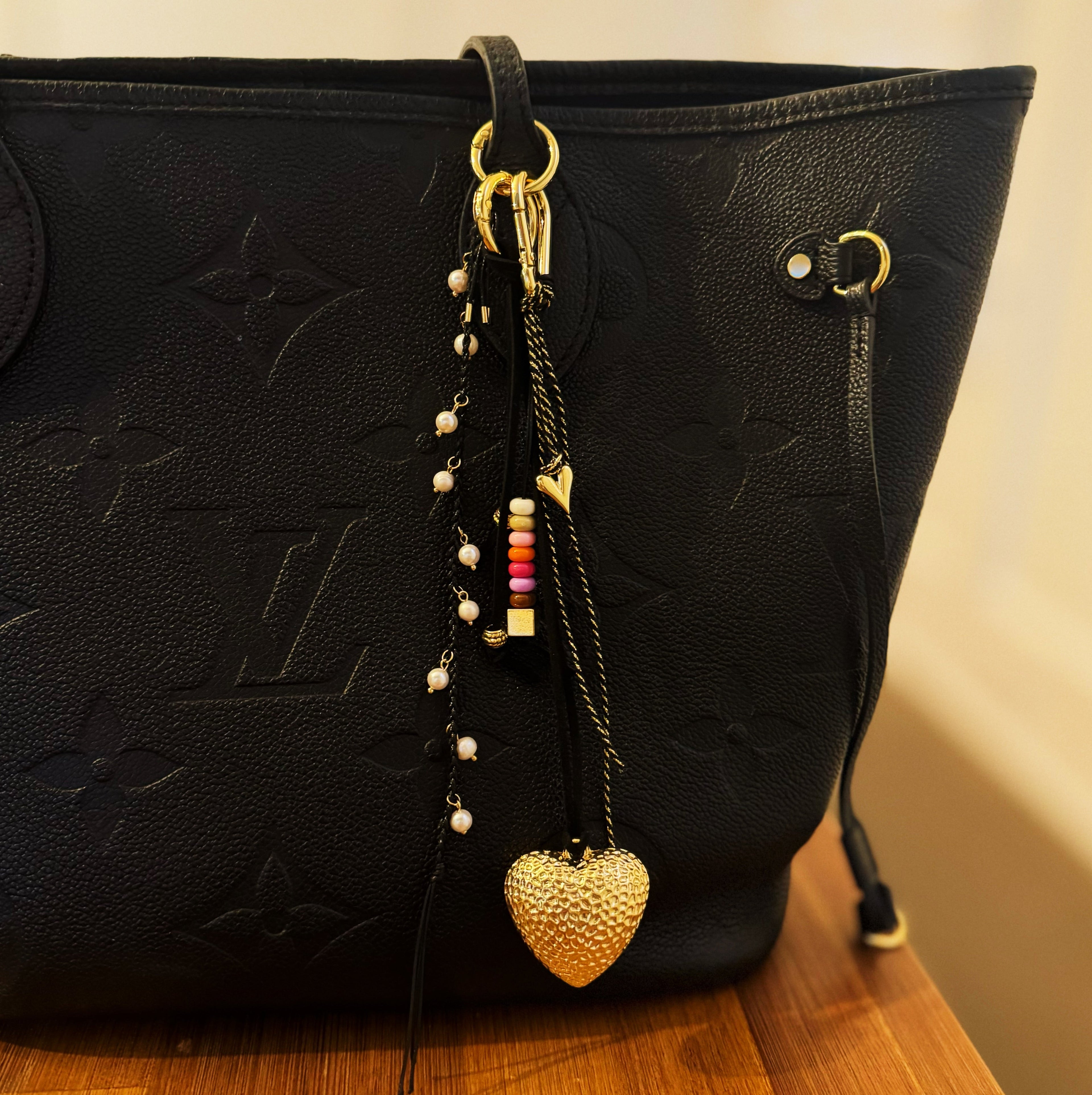 Pearls Down Bag Charm-2