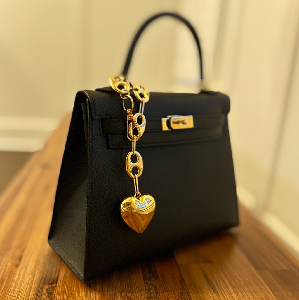 Horse Bits Heart Dangle Bag Charm-2
