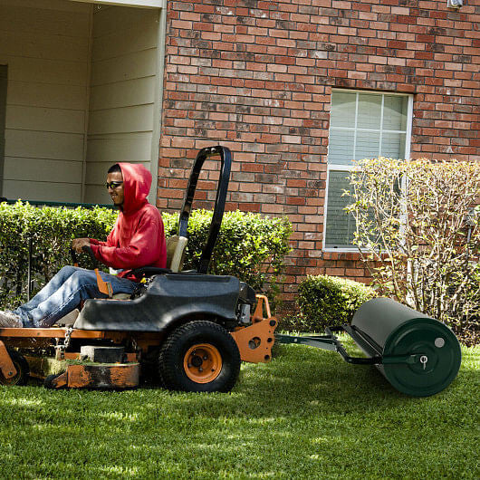 39 Inch Wide Push/Tow Lawn Roller-Green-3