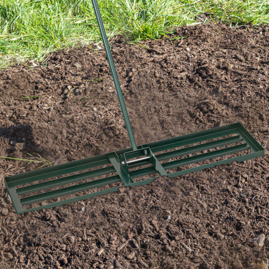 Lawn Leveling Rake 46 x 10 Inch Heavy Duty Lawn Level Tool for Soil-Black-8