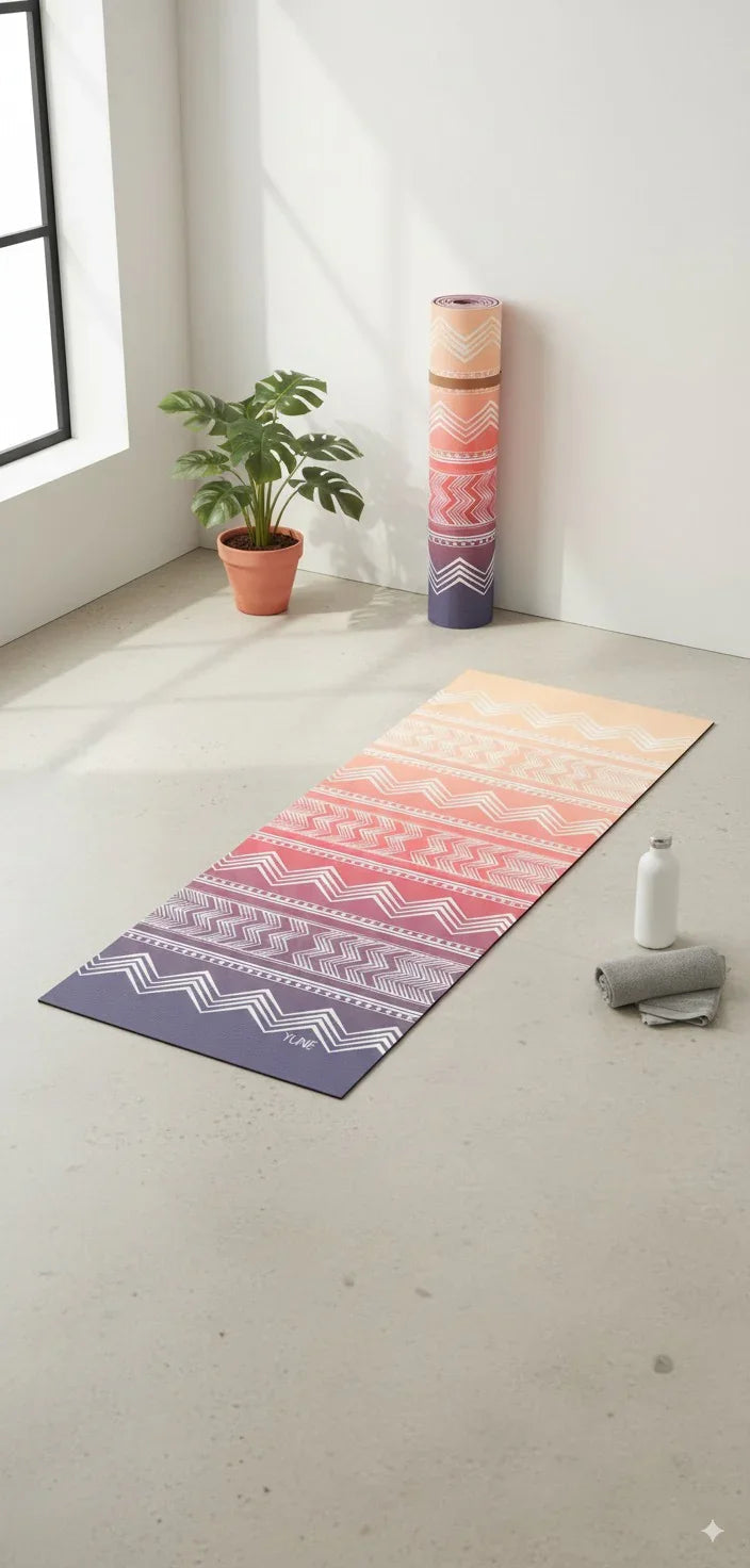 Yoga Mat | 6mm Thick | Pink | Non-Slip | Eco Friendly | Yune Yoga | Cassady-4