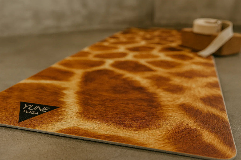 Giraffe Print Eco Yoga Mat – 6mm Support, Non-Slip Surface | Yune-3