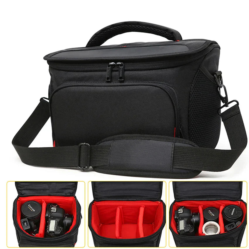 Outdoor Camera Bag with Strap Black