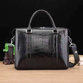 Crocodile belly Briefcase Handmade Business Laptop Bag Men's-0