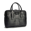 DON JOHN Laptop Bag Genuine Crocodile Leather Handbags Black Messenger Men's-0