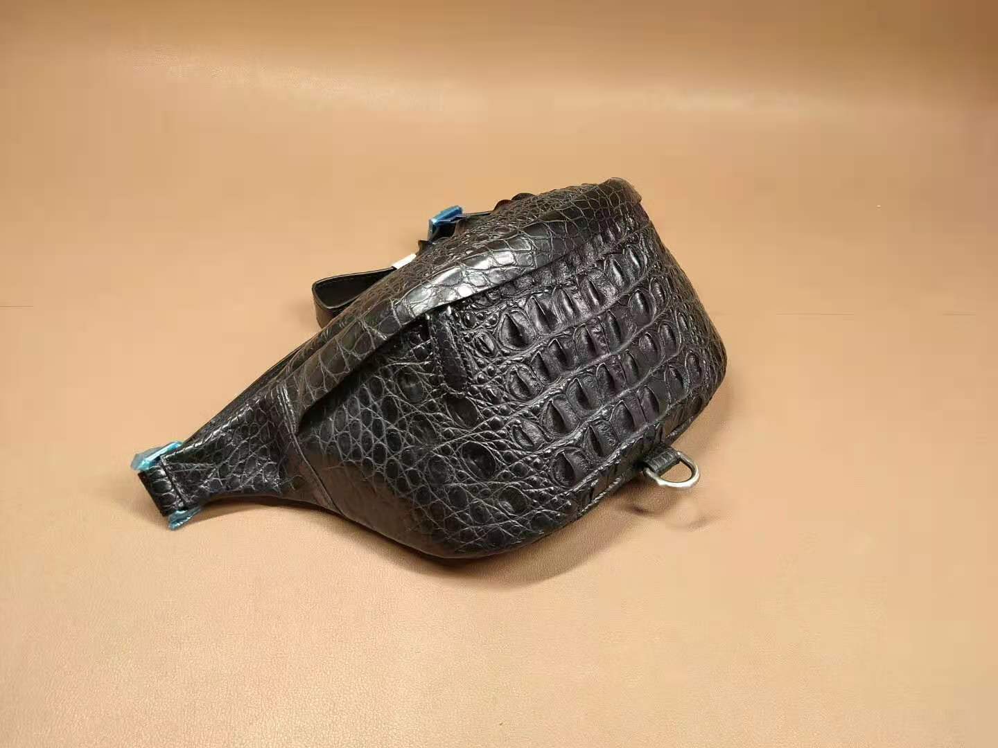 Crocodile Leather Crossbody Bag Money Shoulder Pack Men's-3