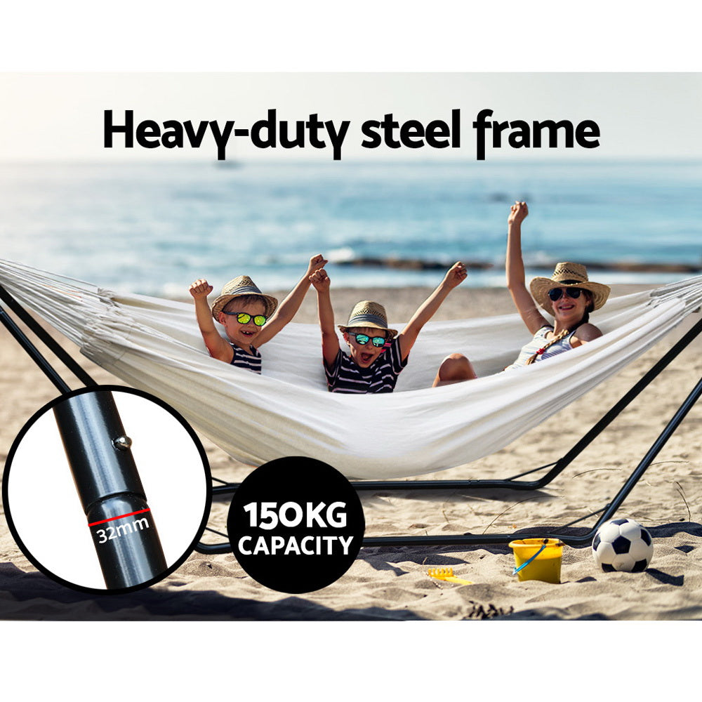 NNEDSZ Hammock Bed with Steel Frame Stand
