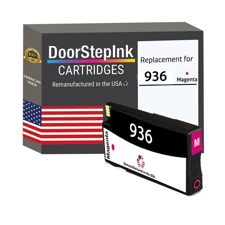 DoorStepInk Brand for HP 936 (4S6V0LN) Magenta Remanufactured in the USA Ink Cartridge-0