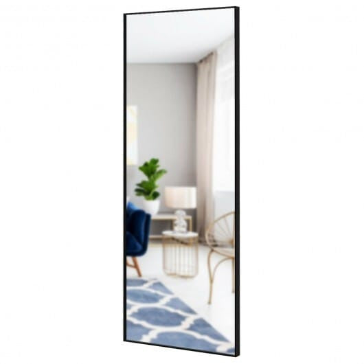 59 Inch Full Length Mirror Large Rectangle Bedroom Mirror-Golden-11