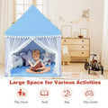 Kids Play Tent Large Playhouse Children Play Castle Fairy Tent Gift with Mat-Pink-0