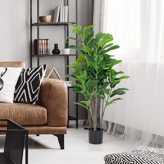 51 Inch 2-Pack Artificial Fiddle Leaf Fig Tree for Indoor and Outdoor-0
