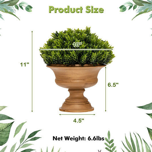 4 Pack Artificial Boxwood Topiary Trees-4