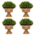 4 Pack Artificial Boxwood Topiary Trees-0