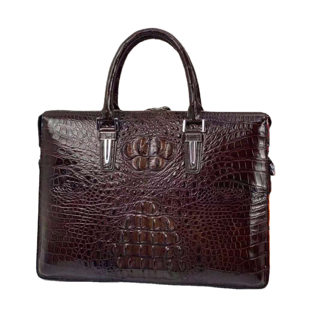 Luxury Crocodile Laptop Messenger Bag Men's-0