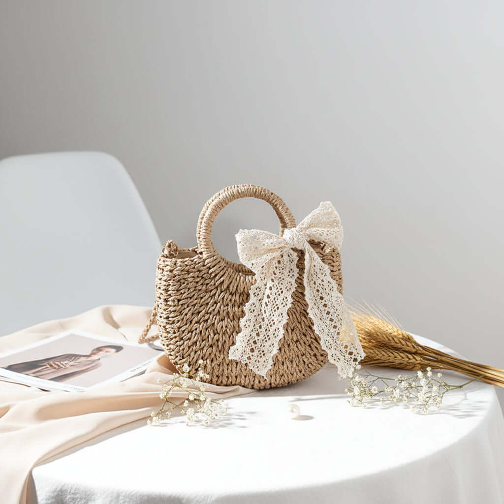 Hand woven crossbody bag for women Small Bag for Women-2