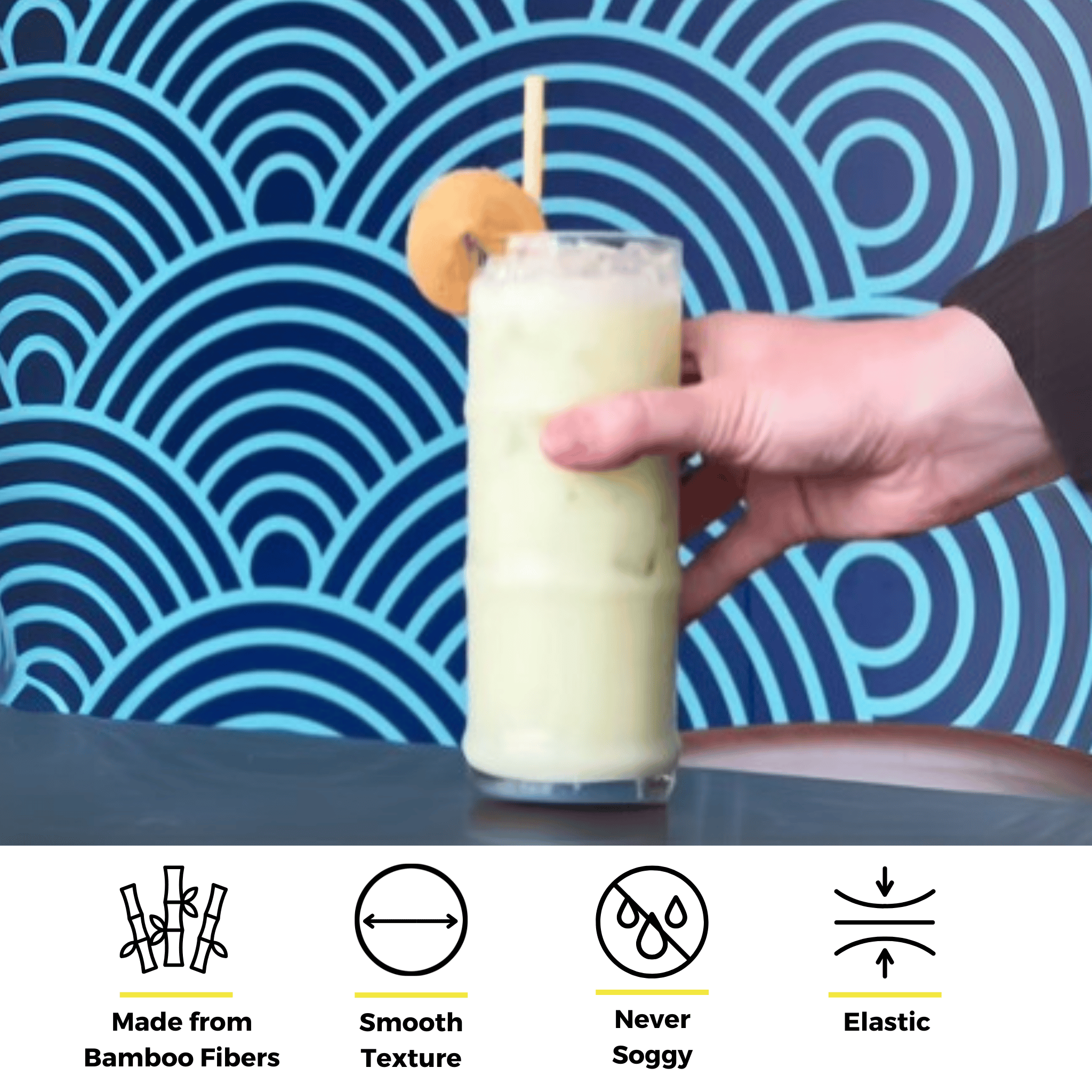 7.9" Wrapped Bamboo Fiber Straw | 6mm-2