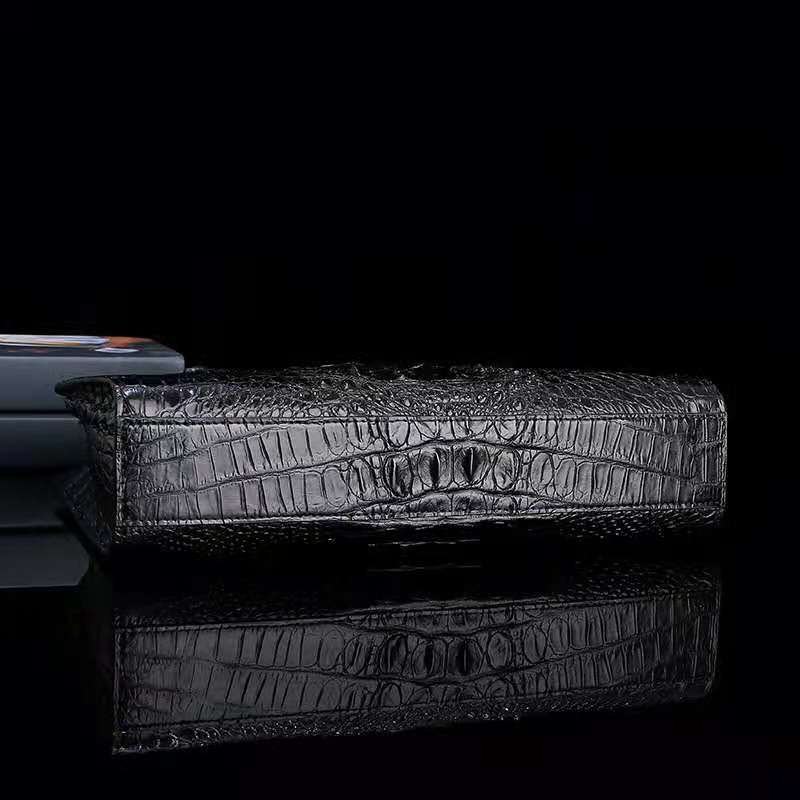 DON JOHN Laptop Bag Genuine Crocodile Leather Handbags Black Messenger Men's-3
