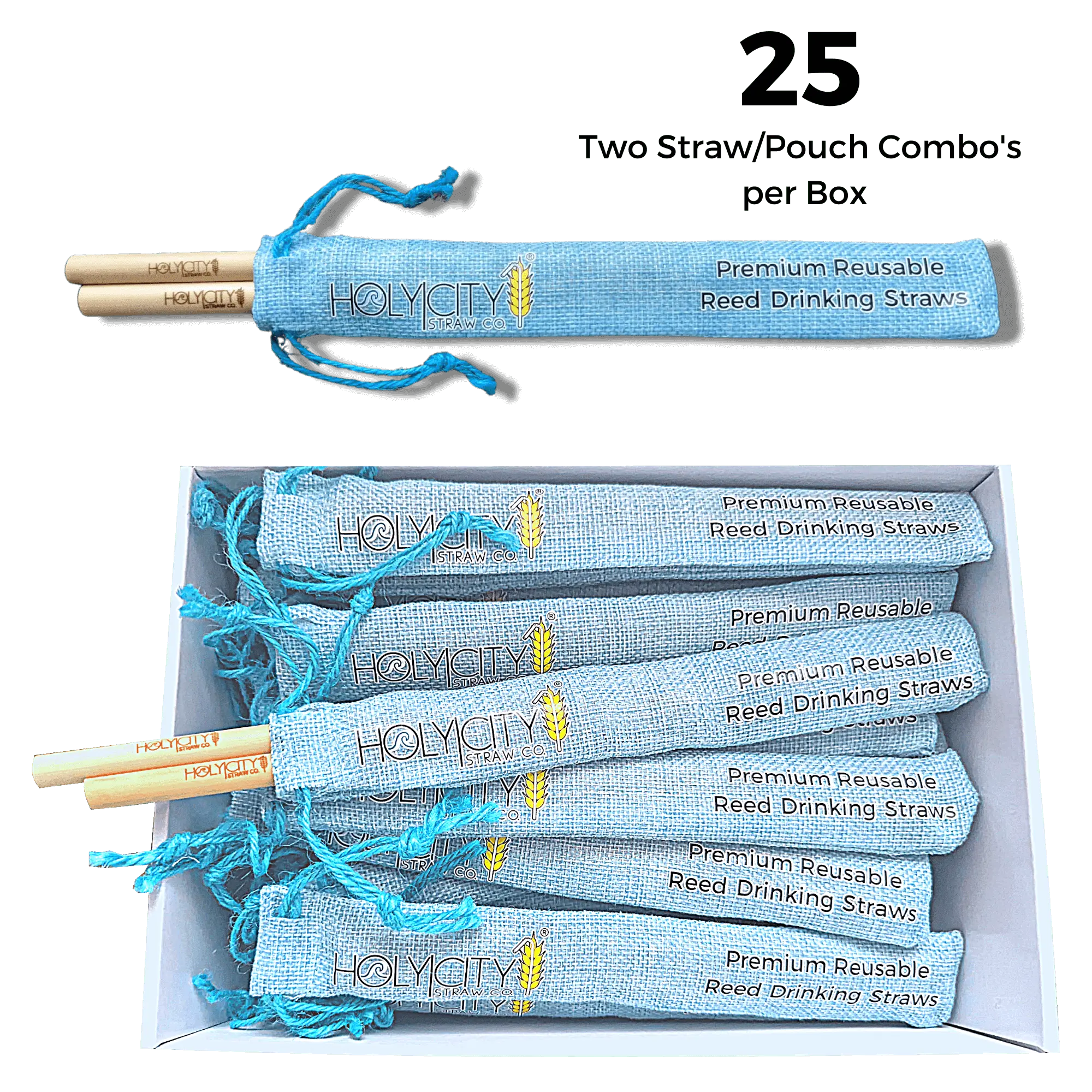 7.9" Jumbo Reed Straw/Pouch Combo | Inner Pack | 25ct.-0