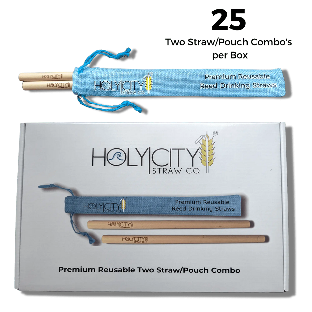 7.9" Jumbo Reed Straw/Pouch Combo | Inner Pack | 25ct.-2