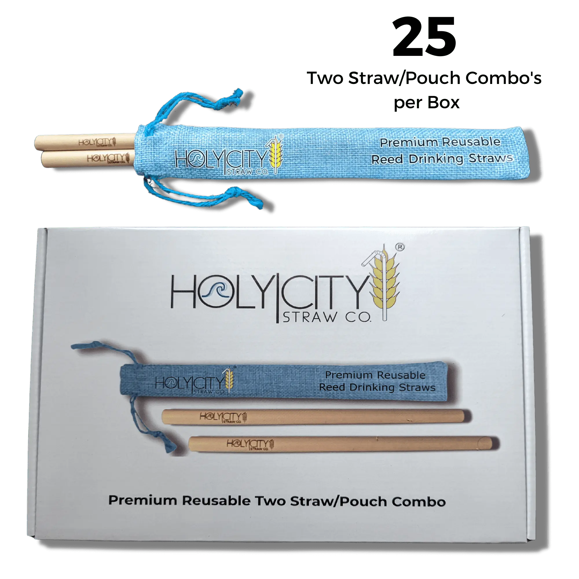 7.9" Jumbo Reed Straw/Pouch Combo | Inner Pack | 25ct.-2