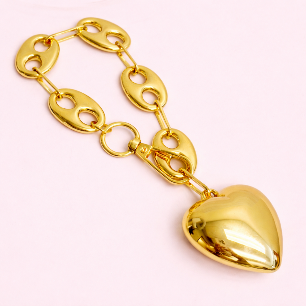 Horse Bits Heart Dangle Bag Charm-1