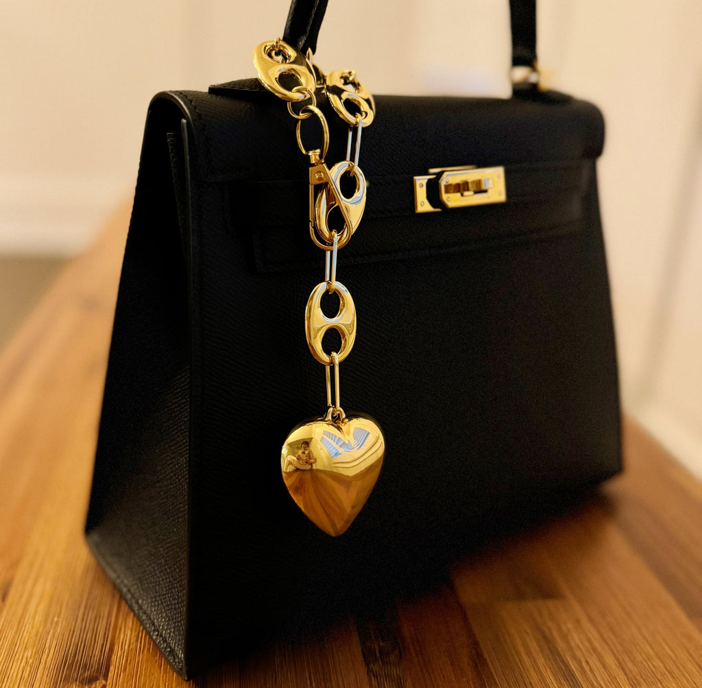 Horse Bits Heart Dangle Bag Charm-0