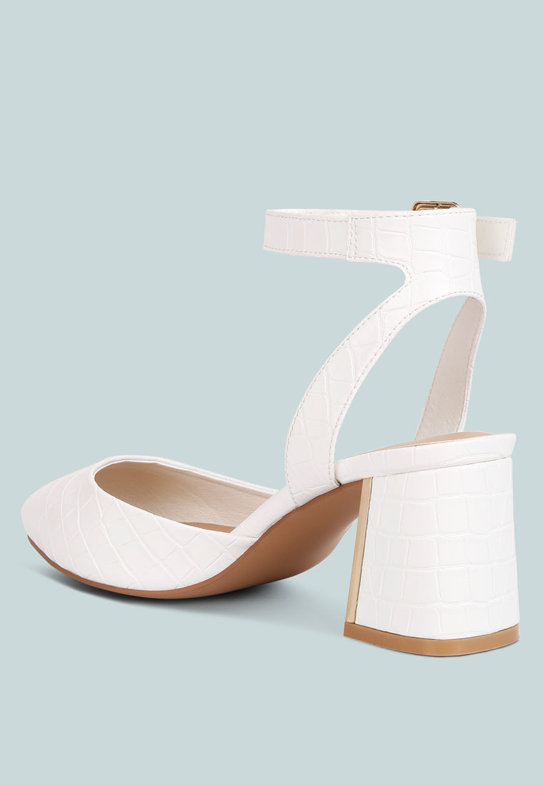 Hyatt Metallic Sling Block Heel Sandals-2