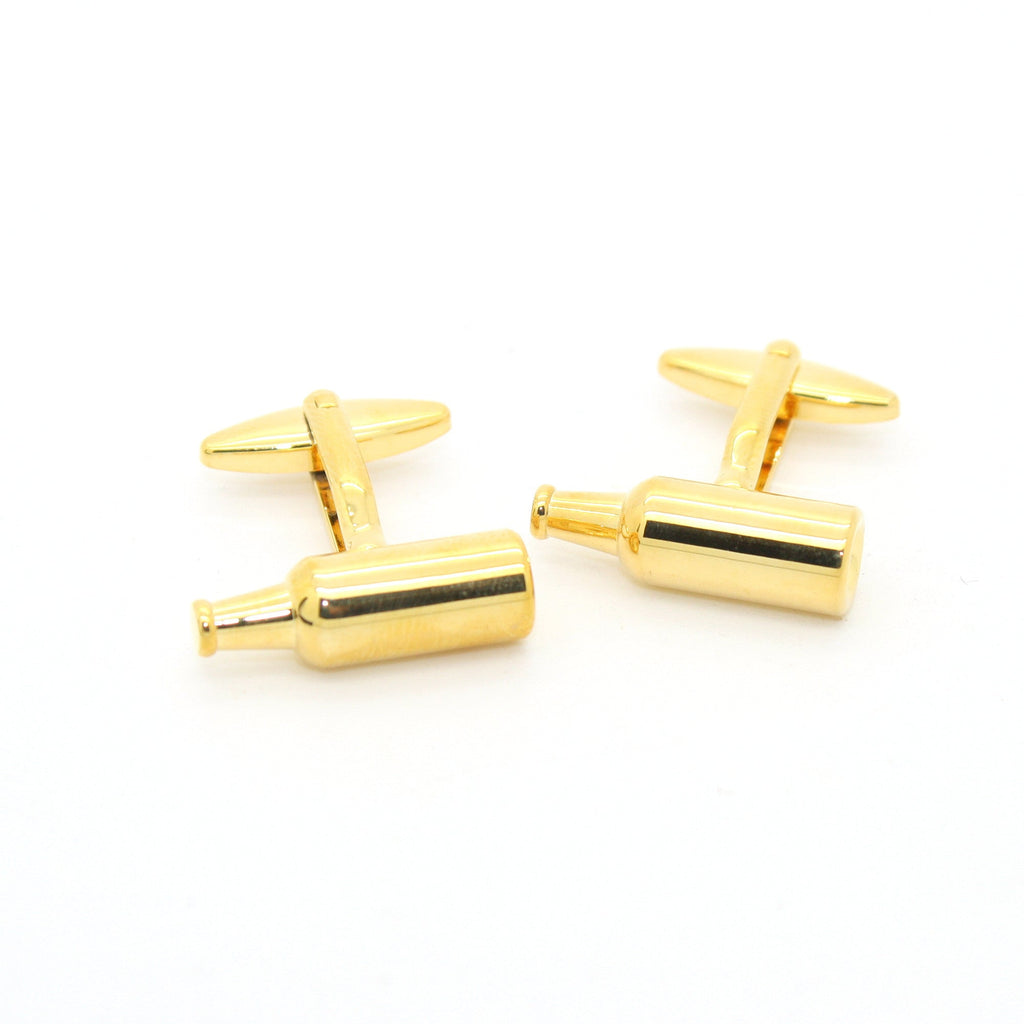 Goldtone Bottle Cuff Links With Jewelry Box-0
