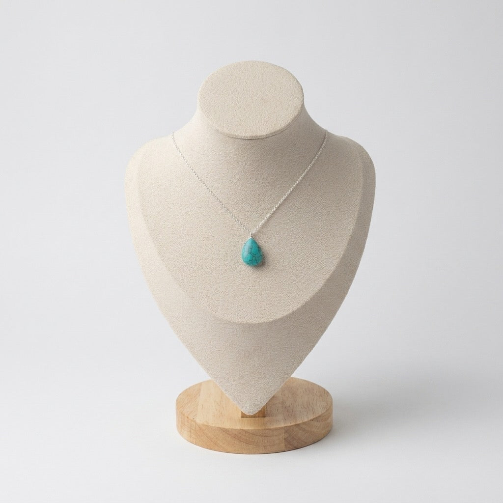 Turquoise Necklace & Earrings Set-4