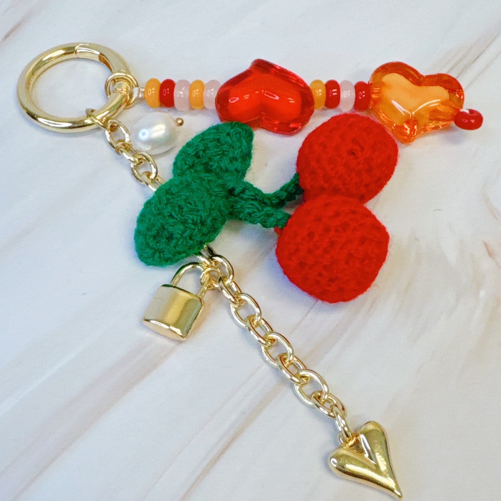 Heart Your Cherry Jingle Bag Charm-1