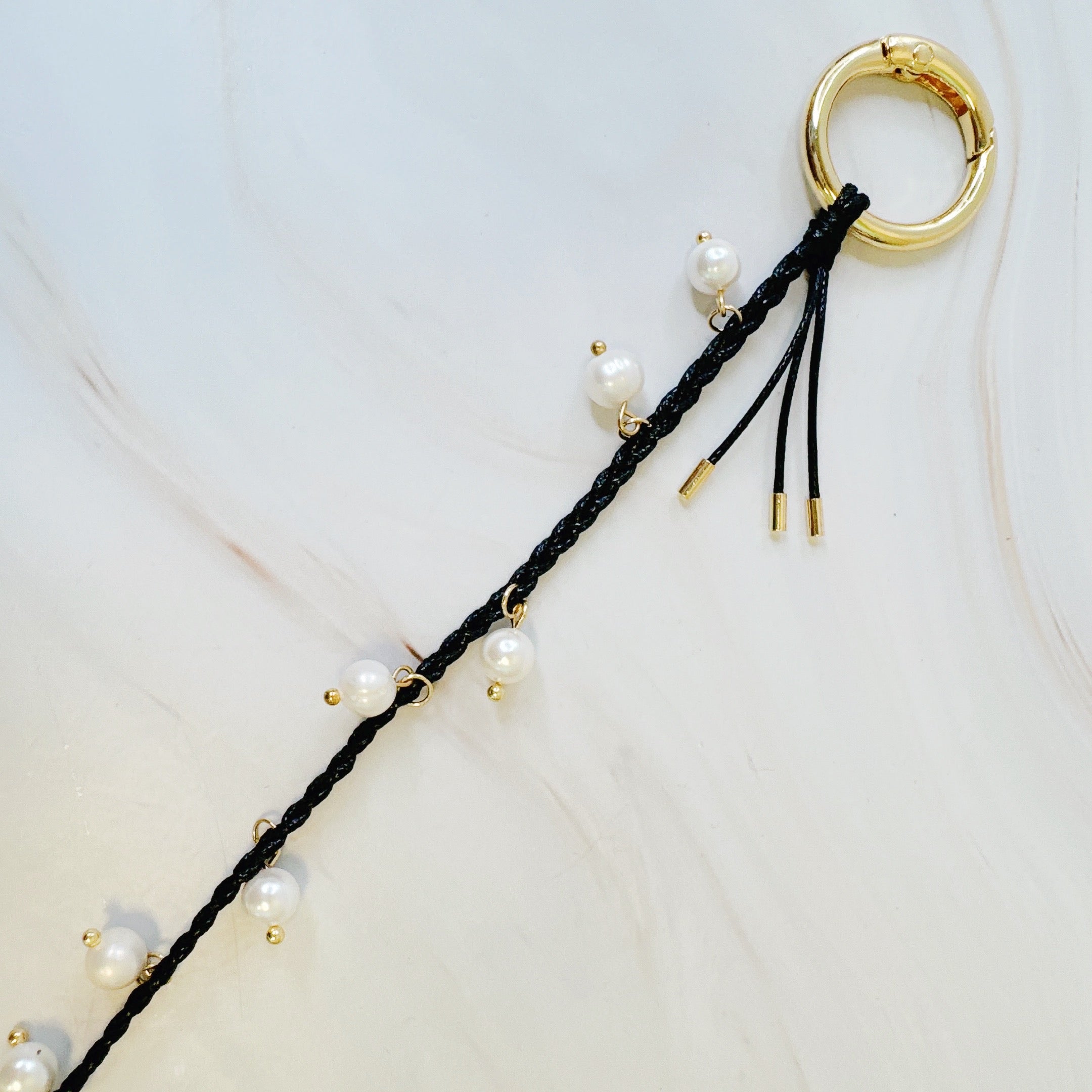 Pearls Down Bag Charm-4