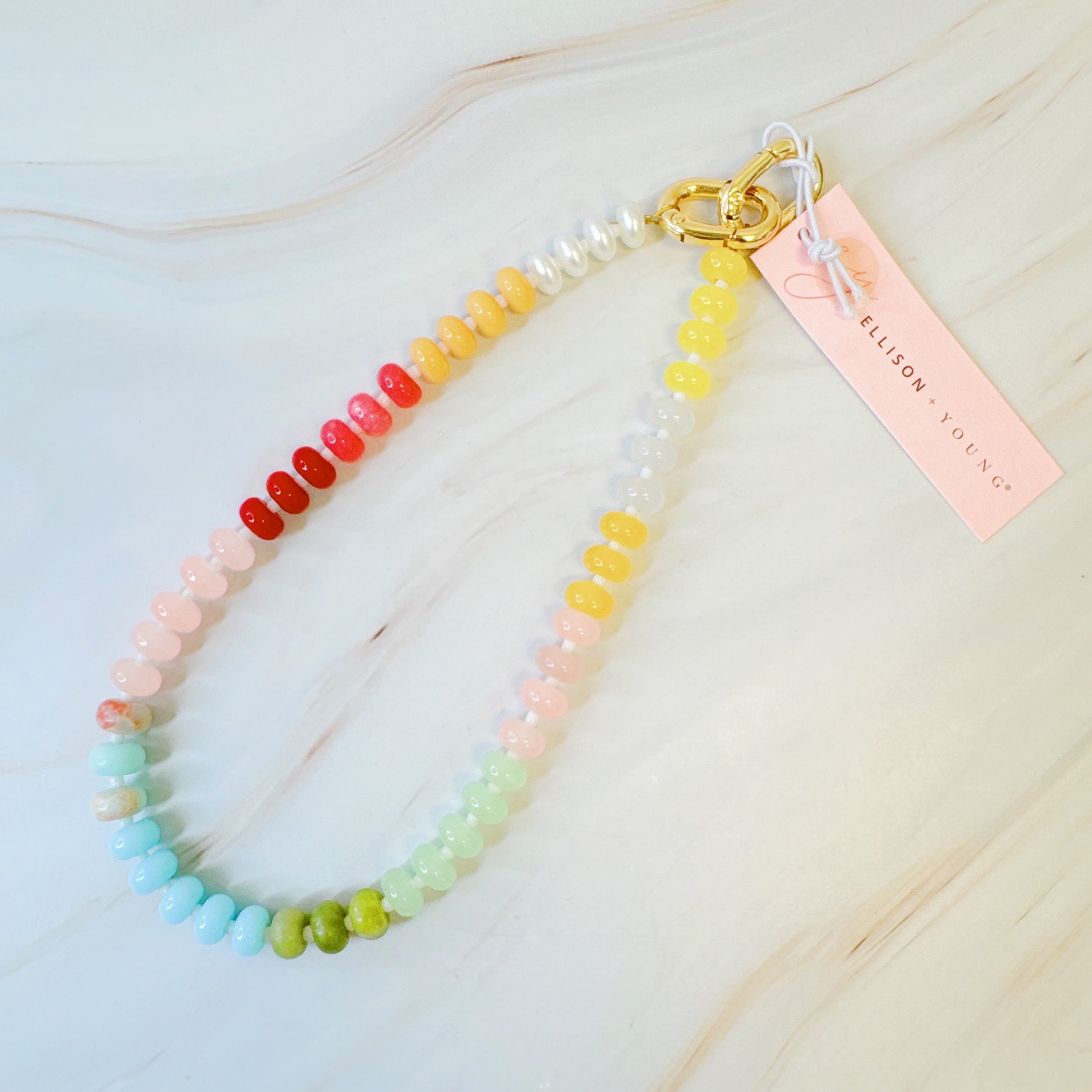 Color Festival Stone Mix Bag Charm-3